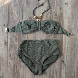 Sea Level Australia Caracus Bandeau top & Caracus Panelled High Waisted bottoms